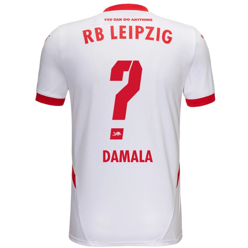 Danxen Niño Camiseta Bilal Damala #0 Blanco Rojo 1ª Equipación 2024/25 La Camisa México
