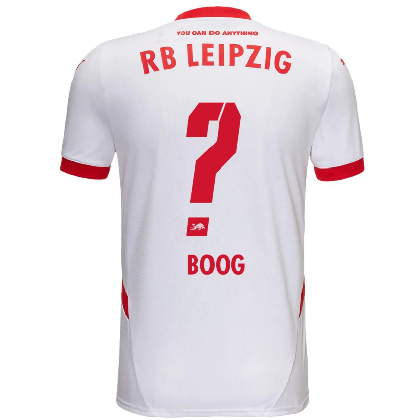 Danxen Niño Camiseta Miguel Boog #0 Blanco Rojo 1ª Equipación 2024/25 La Camisa México
