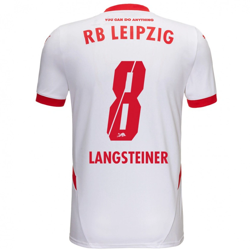 Danxen Niño Camiseta Toni Langsteiner #8 Blanco Rojo 1ª Equipación 2024/25 La Camisa México