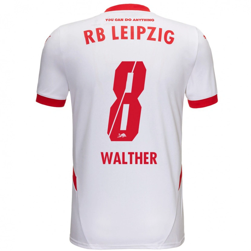 Danxen Niño Camiseta Kofi Walther #8 Blanco Rojo 1ª Equipación 2024/25 La Camisa México