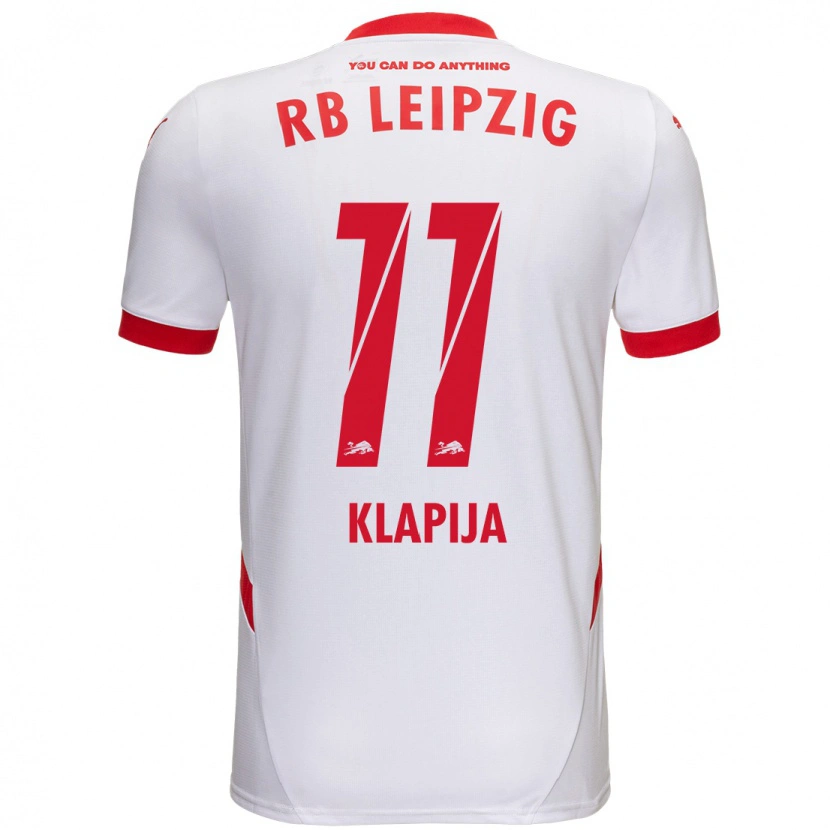Danxen Niño Camiseta Din Klapija #11 Blanco Rojo 1ª Equipación 2024/25 La Camisa México