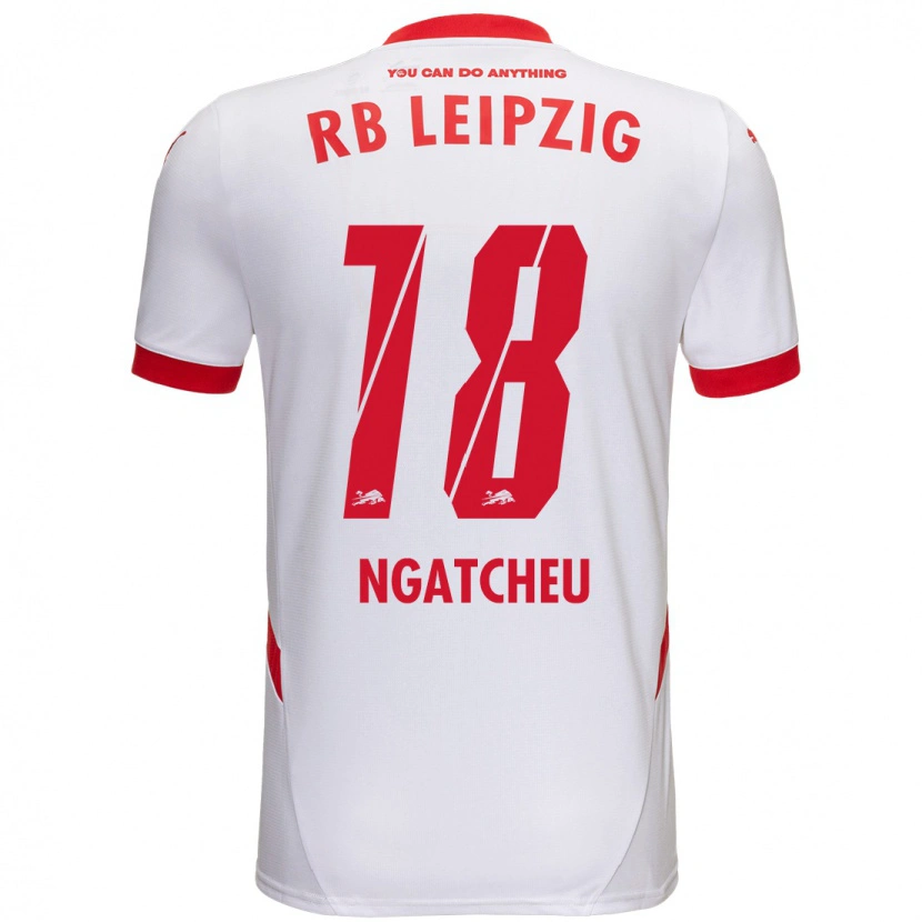 Danxen Niño Camiseta Yohan Ngatcheu #18 Blanco Rojo 1ª Equipación 2024/25 La Camisa México