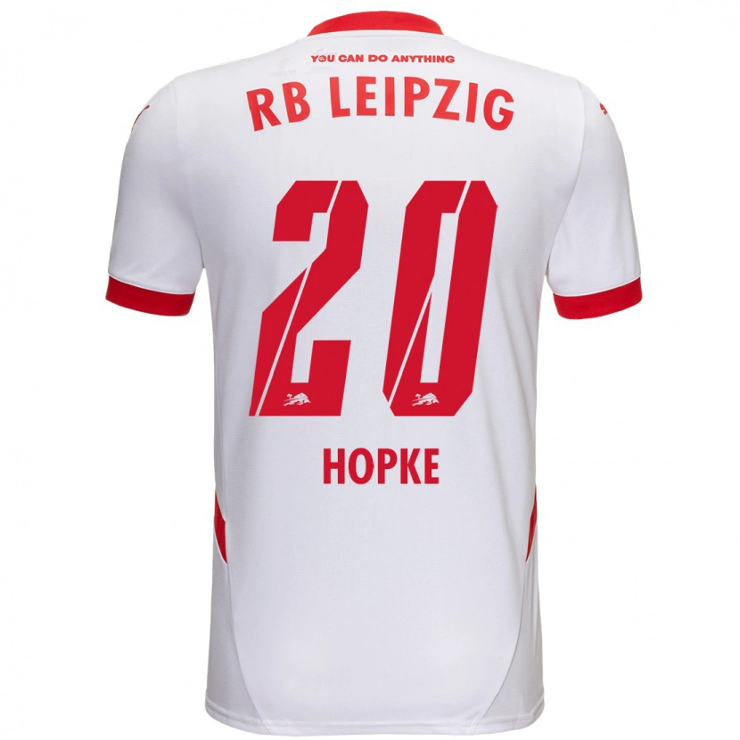 Danxen Niño Camiseta Hannes Hopke #20 Blanco Rojo 1ª Equipación 2024/25 La Camisa México