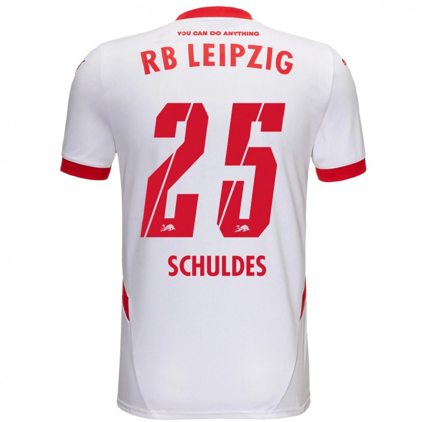 Danxen Niño Camiseta Jamie Schuldes #25 Blanco Rojo 1ª Equipación 2024/25 La Camisa México
