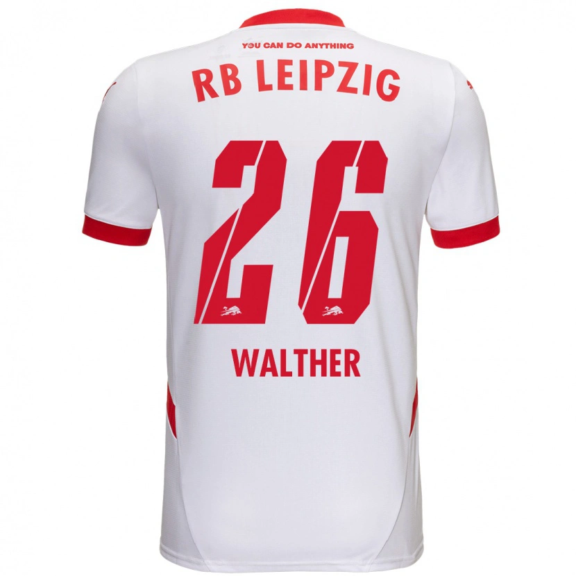 Danxen Niño Camiseta Mika Walther #26 Blanco Rojo 1ª Equipación 2024/25 La Camisa México
