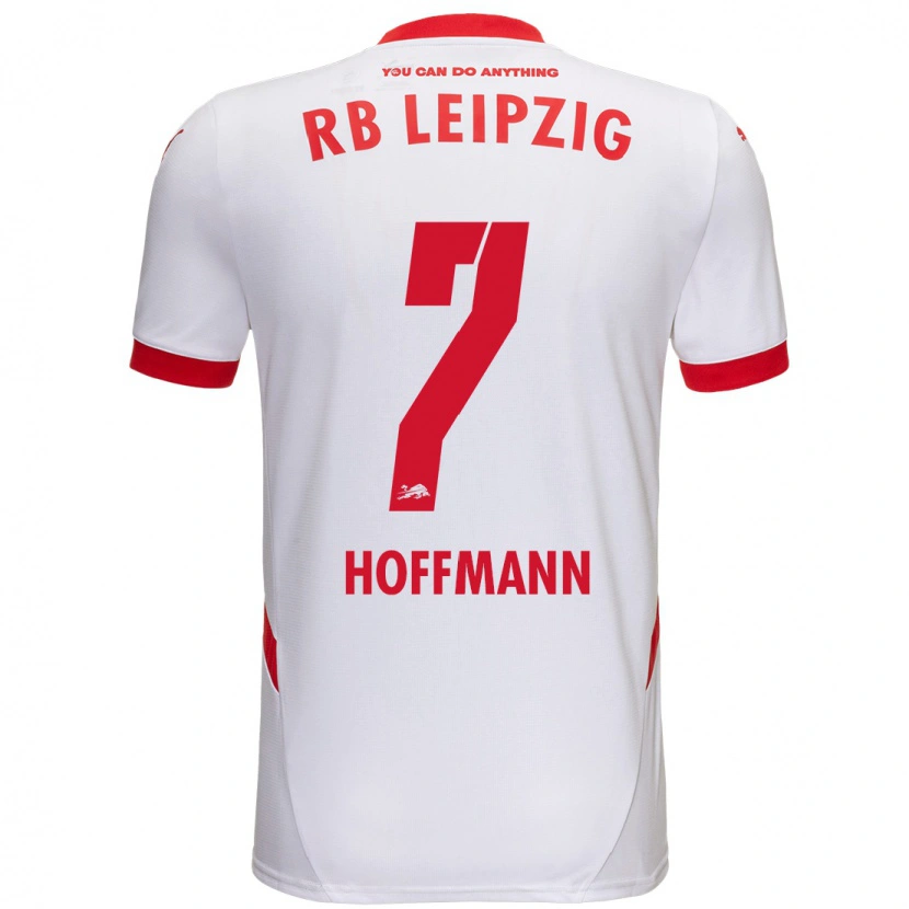 Danxen Niño Camiseta Giovanna Hoffmann #7 Blanco Rojo 1ª Equipación 2024/25 La Camisa México