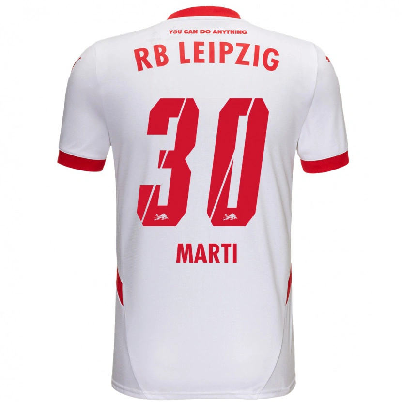 Danxen Niño Camiseta Lara Marti #30 Blanco Rojo 1ª Equipación 2024/25 La Camisa México