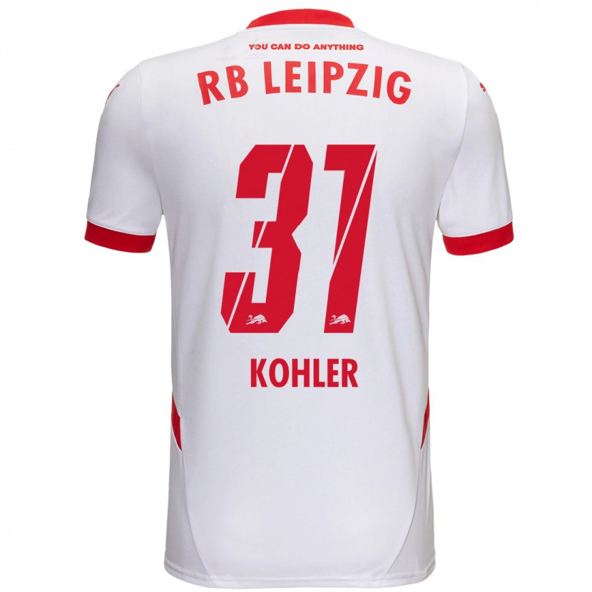 Danxen Niño Camiseta Tim Köhler #31 Blanco Rojo 1ª Equipación 2024/25 La Camisa México