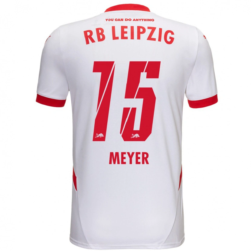 Danxen Niño Camiseta Tim Meyer #15 Blanco Rojo 1ª Equipación 2024/25 La Camisa México
