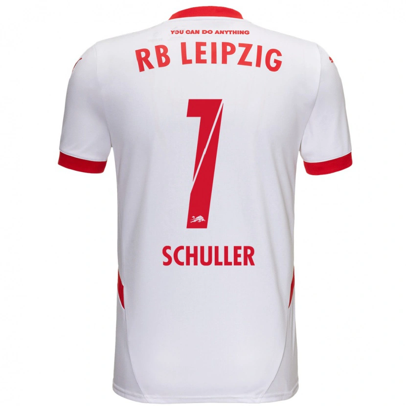 Danxen Niño Camiseta Gina Schüller #1 Blanco Rojo 1ª Equipación 2024/25 La Camisa México