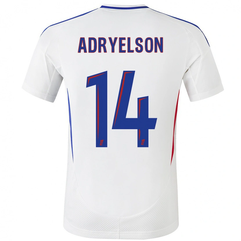 Danxen Niño Camiseta Adryelson #14 Blanco Azul 1ª Equipación 2024/25 La Camisa México