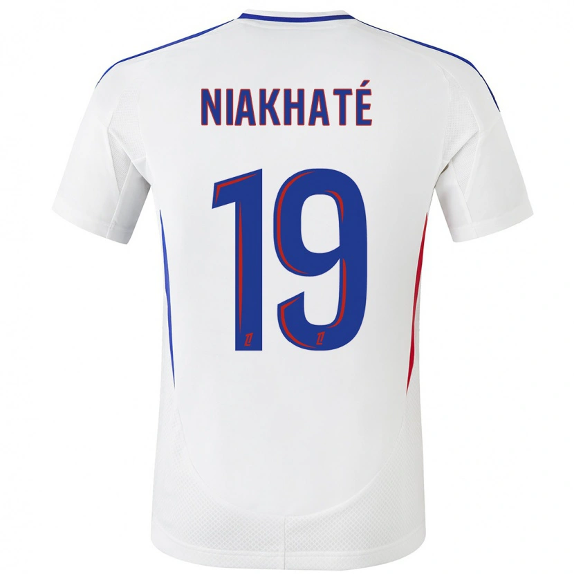 Danxen Niño Camiseta Moussa Niakhaté #19 Blanco Azul 1ª Equipación 2024/25 La Camisa México