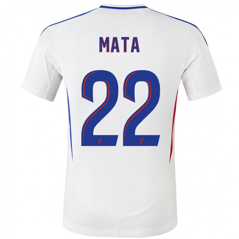 Danxen Niño Camiseta Clinton Mata #22 Blanco Azul 1ª Equipación 2024/25 La Camisa México