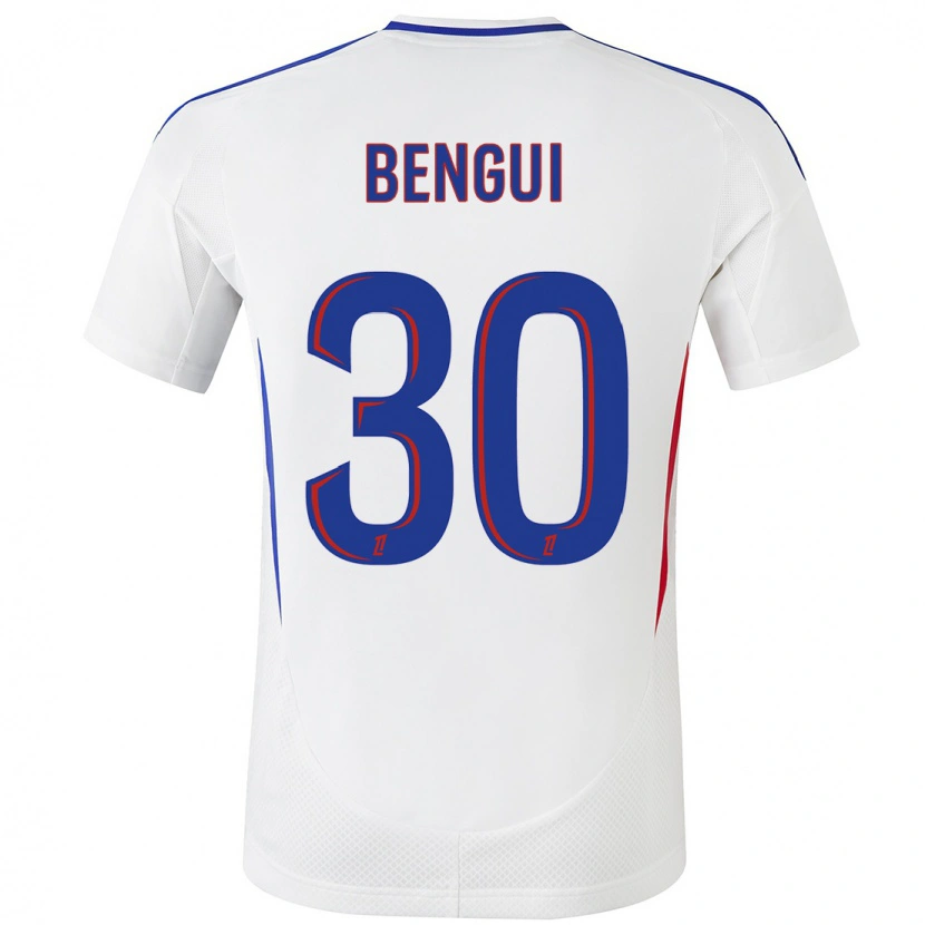 Danxen Niño Camiseta Justin Bengui Joao #30 Blanco Azul 1ª Equipación 2024/25 La Camisa México