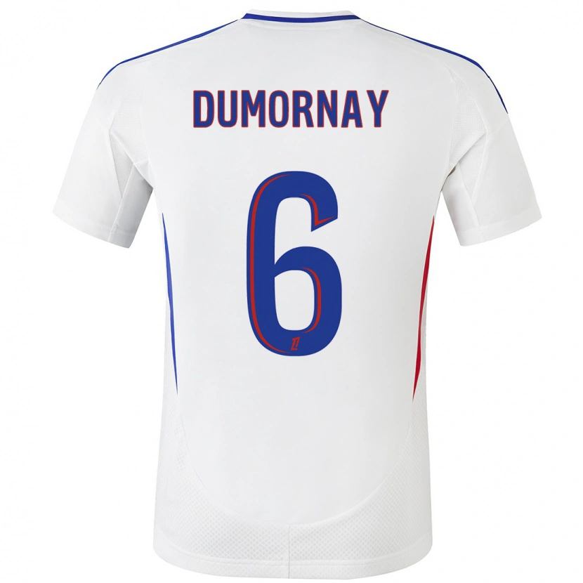 Danxen Niño Camiseta Melchie Dumornay #6 Blanco Azul 1ª Equipación 2024/25 La Camisa México