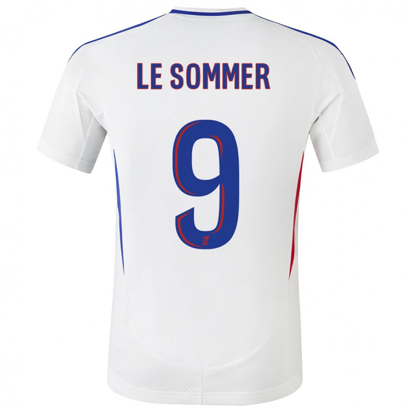 Danxen Niño Camiseta Eugénie Le Sommer #9 Blanco Azul 1ª Equipación 2024/25 La Camisa México