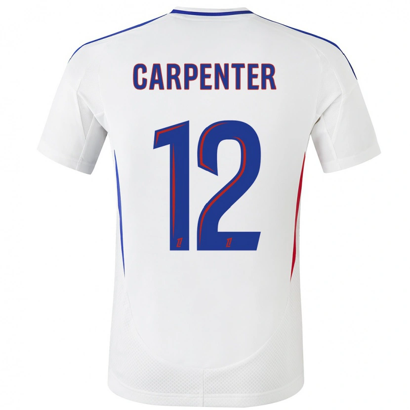 Danxen Niño Camiseta Ellie Carpenter #12 Blanco Azul 1ª Equipación 2024/25 La Camisa México