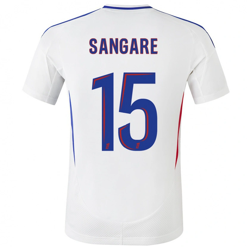 Danxen Niño Camiseta Wassa Sangaré #15 Blanco Azul 1ª Equipación 2024/25 La Camisa México