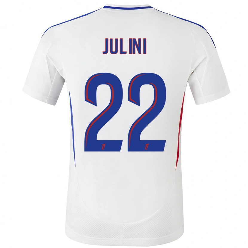 Danxen Niño Camiseta Sally Julini #22 Blanco Azul 1ª Equipación 2024/25 La Camisa México