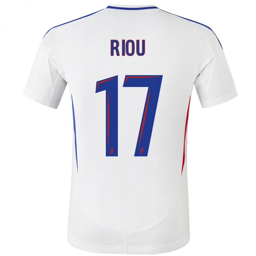 Danxen Niño Camiseta Rémy Riou #17 Blanco Azul 1ª Equipación 2024/25 La Camisa México