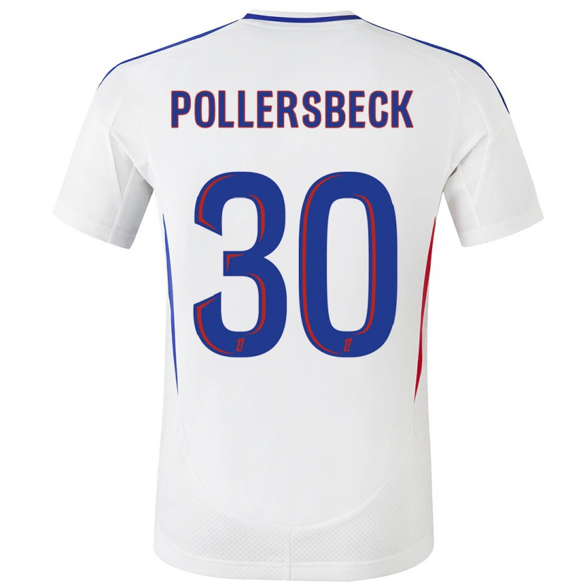 Danxen Niño Camiseta Julian Pollersbeck #30 Blanco Azul 1ª Equipación 2024/25 La Camisa México