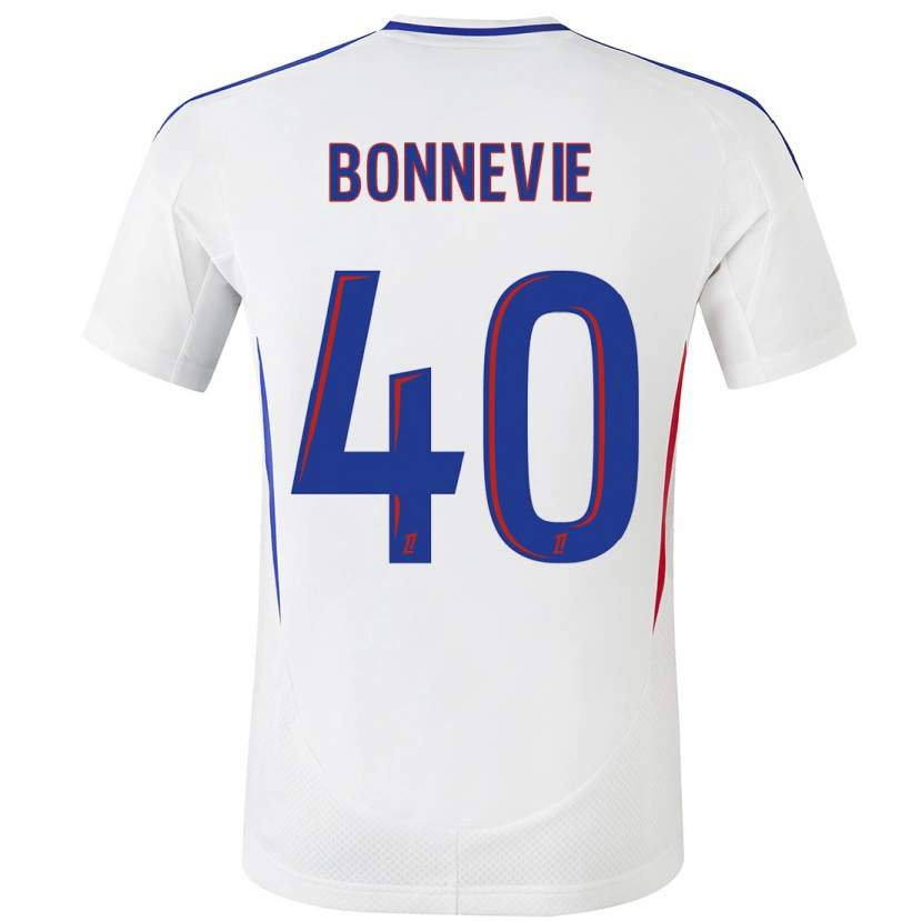 Danxen Niño Camiseta Kayne Bonnevie #40 Blanco Azul 1ª Equipación 2024/25 La Camisa México