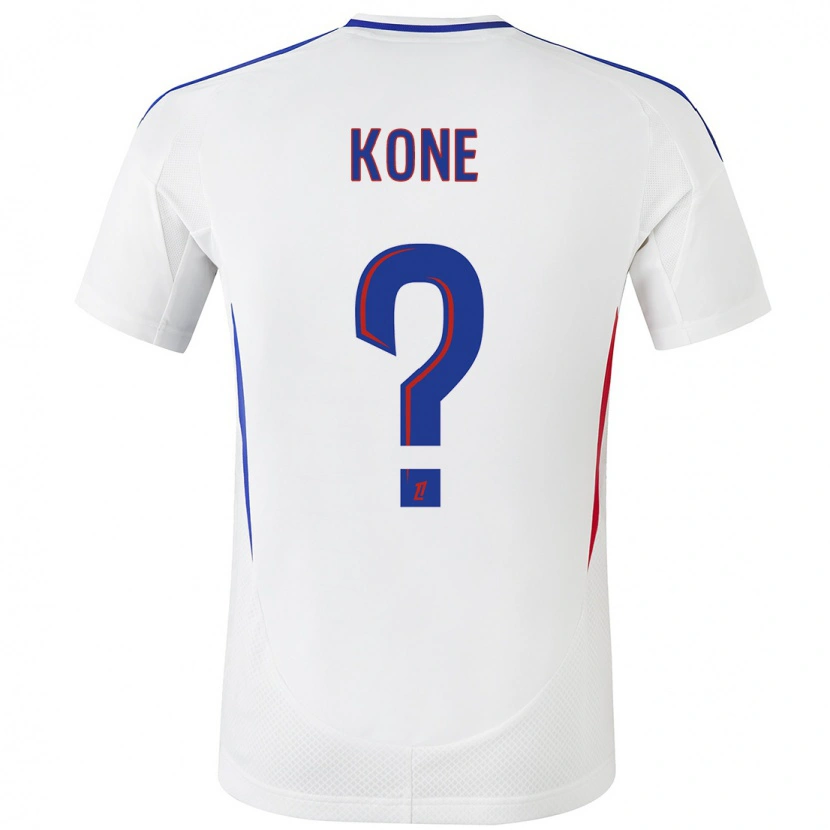 Danxen Niño Camiseta Youssouf Kone #0 Blanco Azul 1ª Equipación 2024/25 La Camisa México