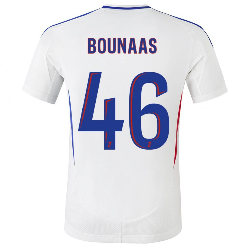 Danxen Niño Camiseta Idris Bounaas #46 Blanco Azul 1ª Equipación 2024/25 La Camisa México