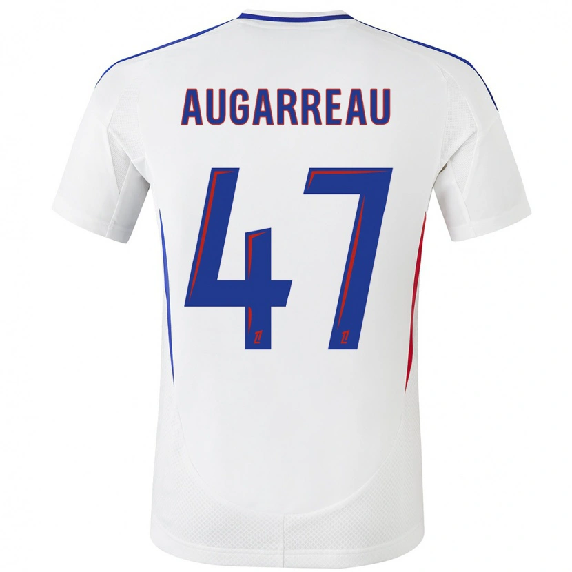 Danxen Niño Camiseta Sofiane Augarreau #47 Blanco Azul 1ª Equipación 2024/25 La Camisa México