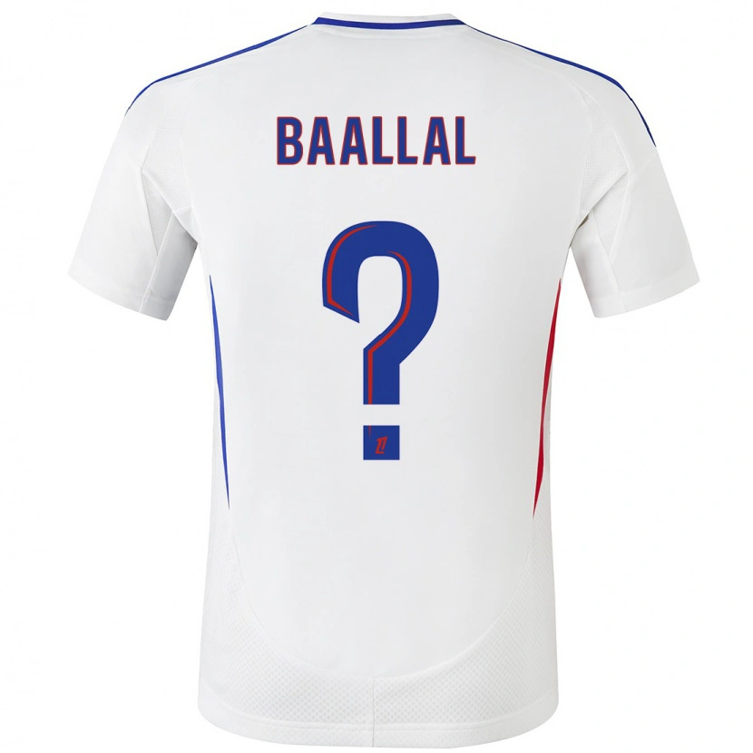 Danxen Niño Camiseta Abdellah Baallal #0 Blanco Azul 1ª Equipación 2024/25 La Camisa México