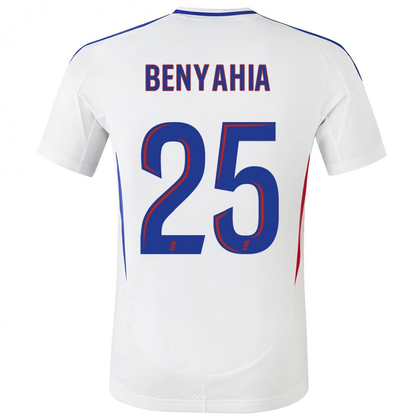 Danxen Niño Camiseta Ines Benyahia #25 Blanco Azul 1ª Equipación 2024/25 La Camisa México