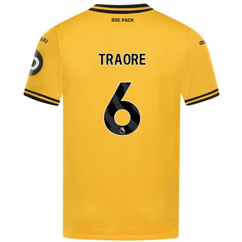 Danxen Niño Camiseta Boubacar Traoré #6 Amarillo 1ª Equipación 2024/25 La Camisa México