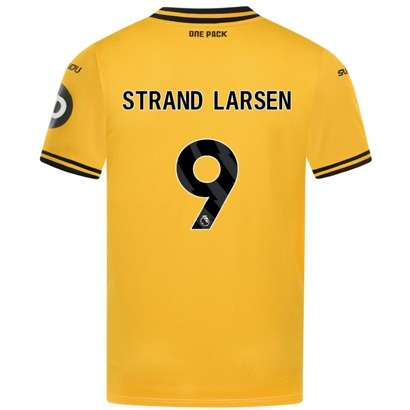 Danxen Niño Camiseta Jørgen Strand Larsen #9 Amarillo 1ª Equipación 2024/25 La Camisa México