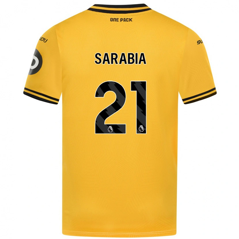 Danxen Niño Camiseta Pablo Sarabia #21 Amarillo 1ª Equipación 2024/25 La Camisa México