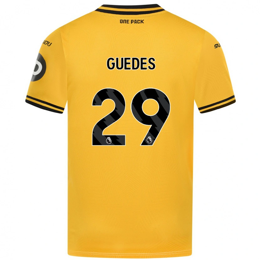 Danxen Niño Camiseta Gonçalo Guedes #29 Amarillo 1ª Equipación 2024/25 La Camisa México