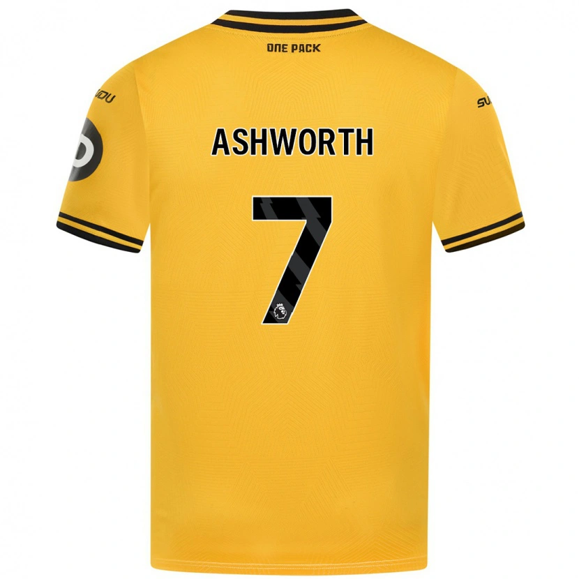 Danxen Niño Camiseta Finn Ashworth #7 Amarillo 1ª Equipación 2024/25 La Camisa México