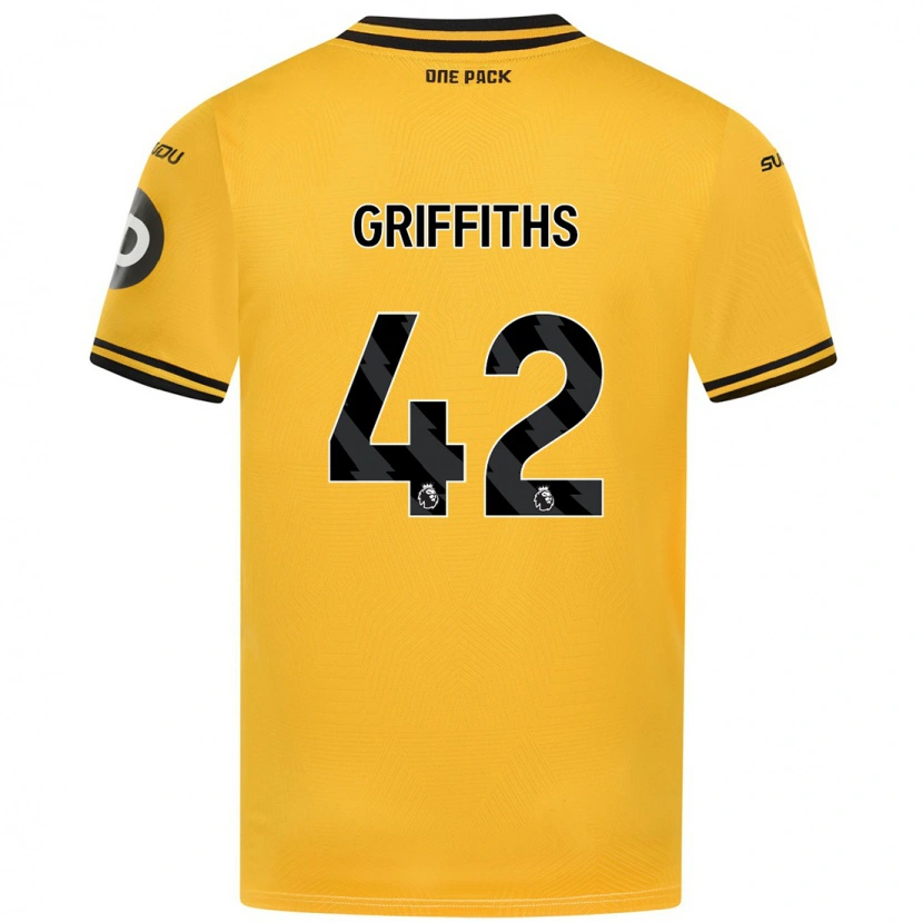 Danxen Niño Camiseta Harvey Griffiths #42 Amarillo 1ª Equipación 2024/25 La Camisa México