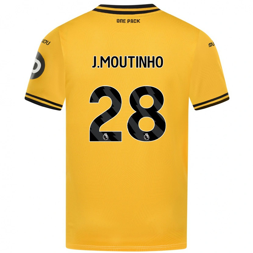 Danxen Niño Camiseta Joao Moutinho #28 Amarillo 1ª Equipación 2024/25 La Camisa México