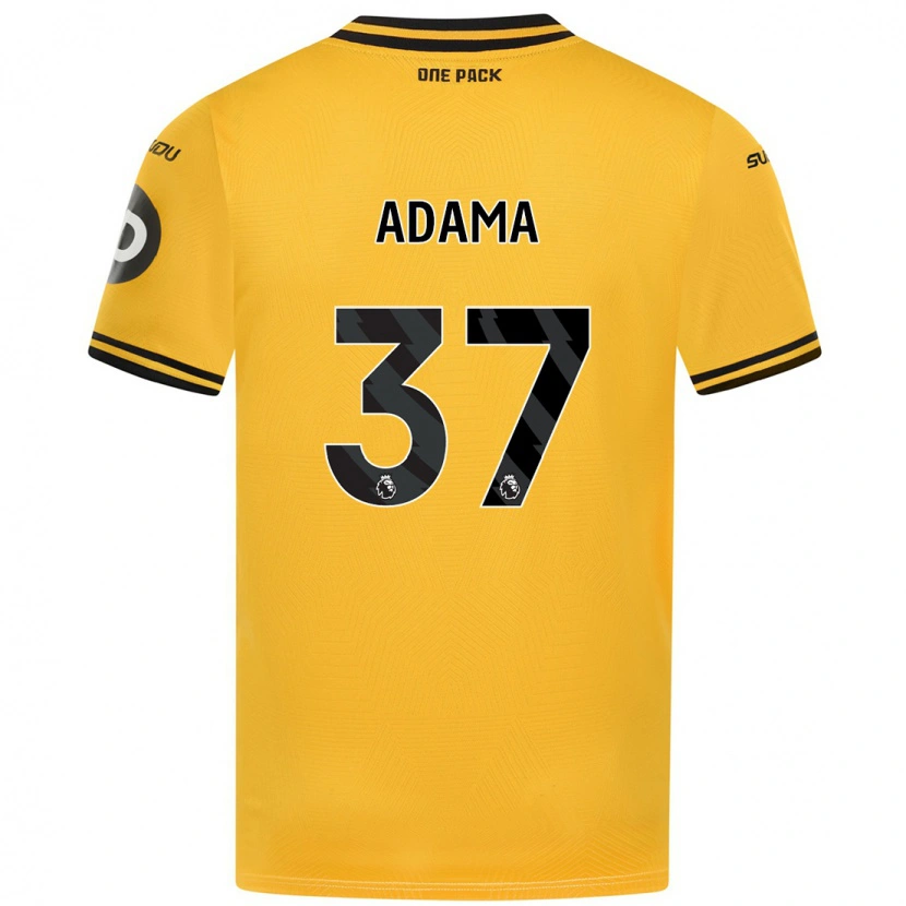 Danxen Niño Camiseta Adama Traore #37 Amarillo 1ª Equipación 2024/25 La Camisa México