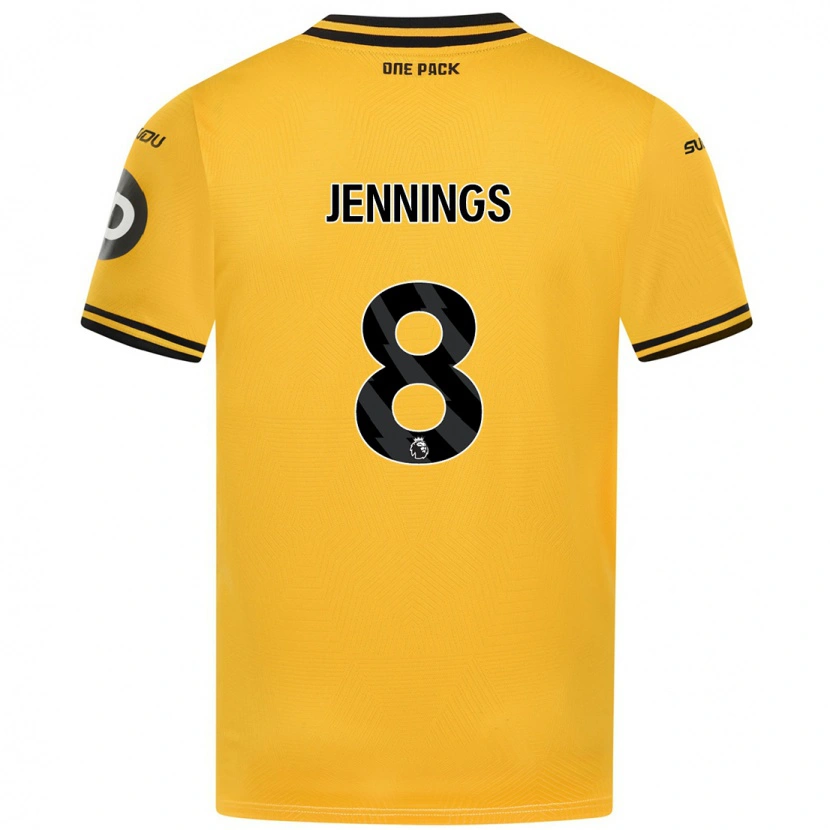 Danxen Niño Camiseta Shannie Jennings #8 Amarillo 1ª Equipación 2024/25 La Camisa México