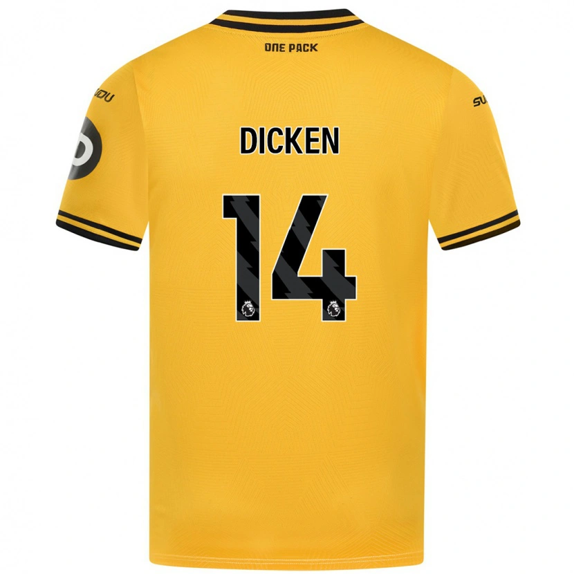 Danxen Niño Camiseta Amy Dicken #14 Amarillo 1ª Equipación 2024/25 La Camisa México