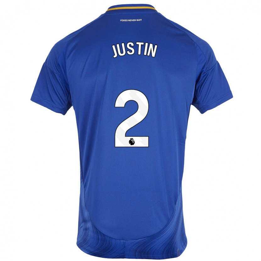 Danxen Niño Camiseta James Justin #2 Azul Blanco 1ª Equipación 2024/25 La Camisa México