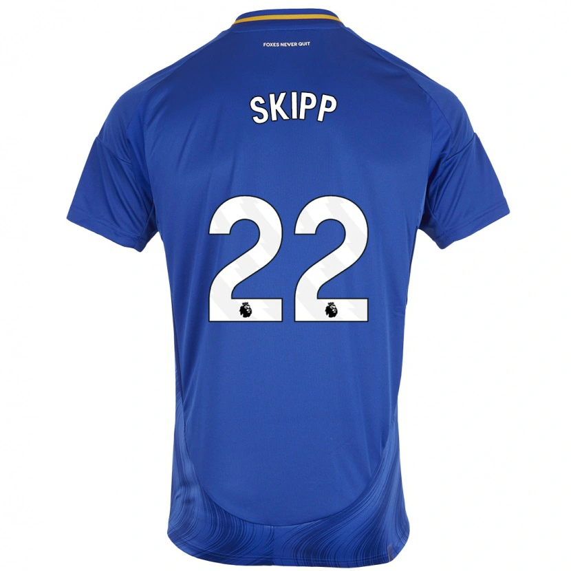 Danxen Niño Camiseta Oliver Skipp #22 Azul Blanco 1ª Equipación 2024/25 La Camisa México