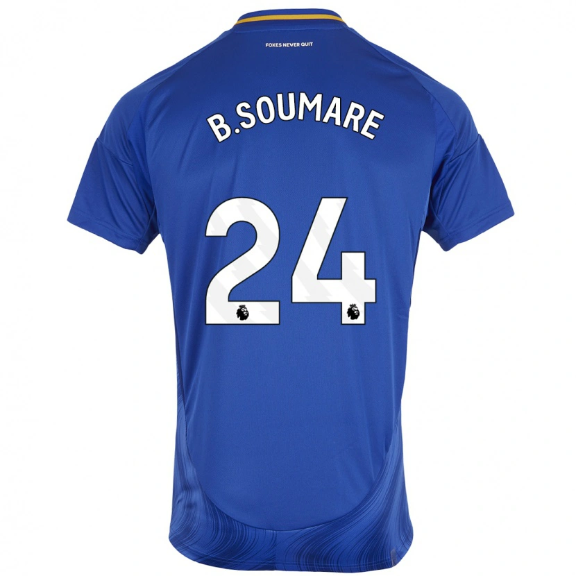 Danxen Niño Camiseta Boubakary Soumaré #24 Azul Blanco 1ª Equipación 2024/25 La Camisa México