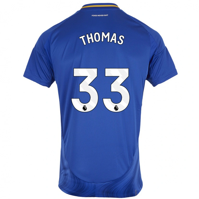 Danxen Niño Camiseta Luke Thomas #33 Azul Blanco 1ª Equipación 2024/25 La Camisa México