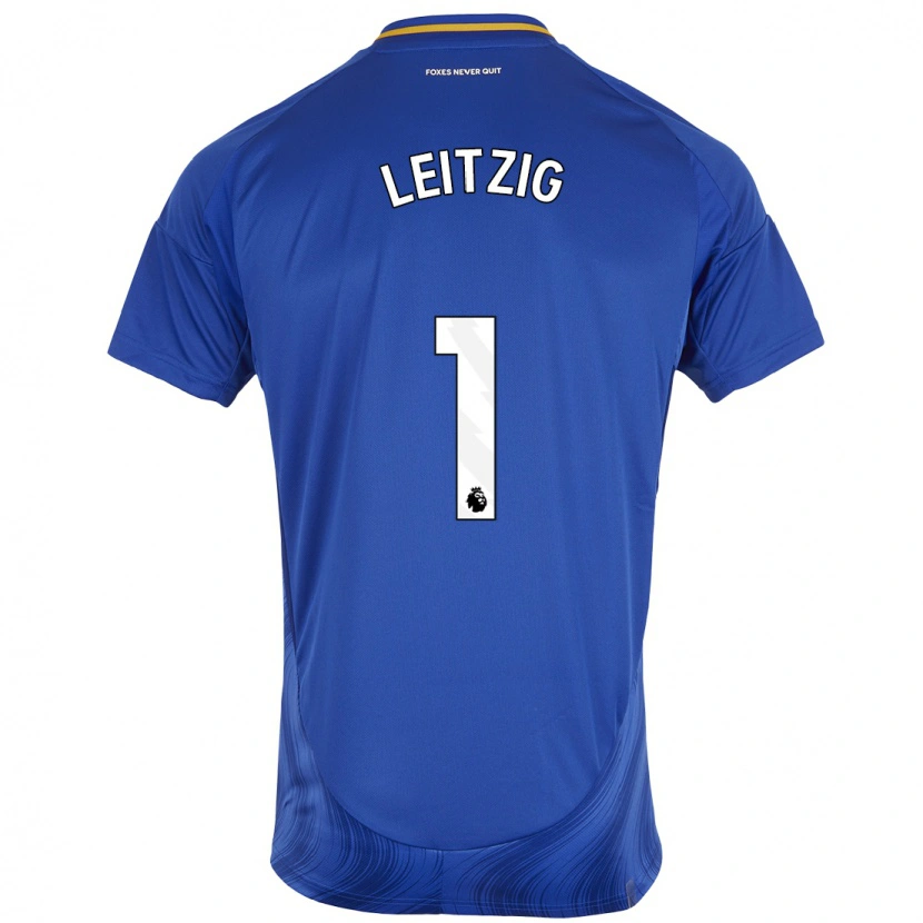 Danxen Niño Camiseta Janina Leitzig #1 Azul Blanco 1ª Equipación 2024/25 La Camisa México