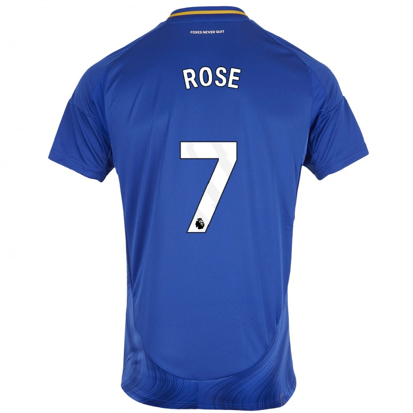 Danxen Niño Camiseta Deanne Rose #7 Azul Blanco 1ª Equipación 2024/25 La Camisa México