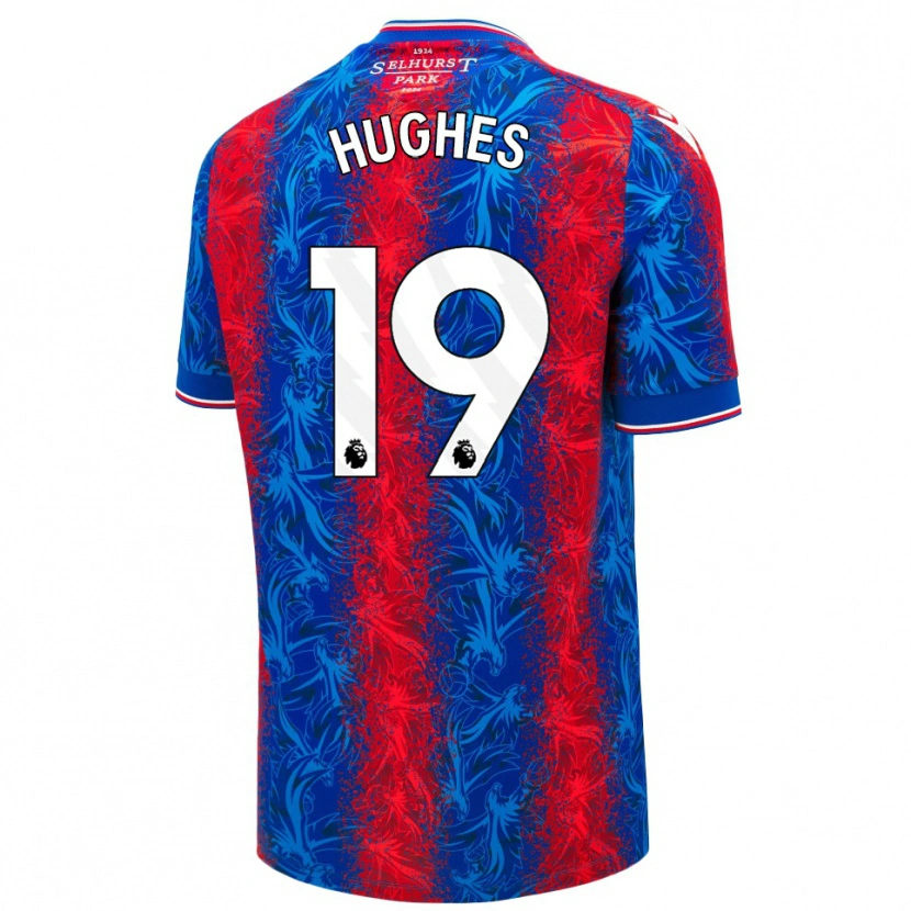 Danxen Niño Camiseta Will Hughes #19 Rayas Rojas Y Azules 1ª Equipación 2024/25 La Camisa México