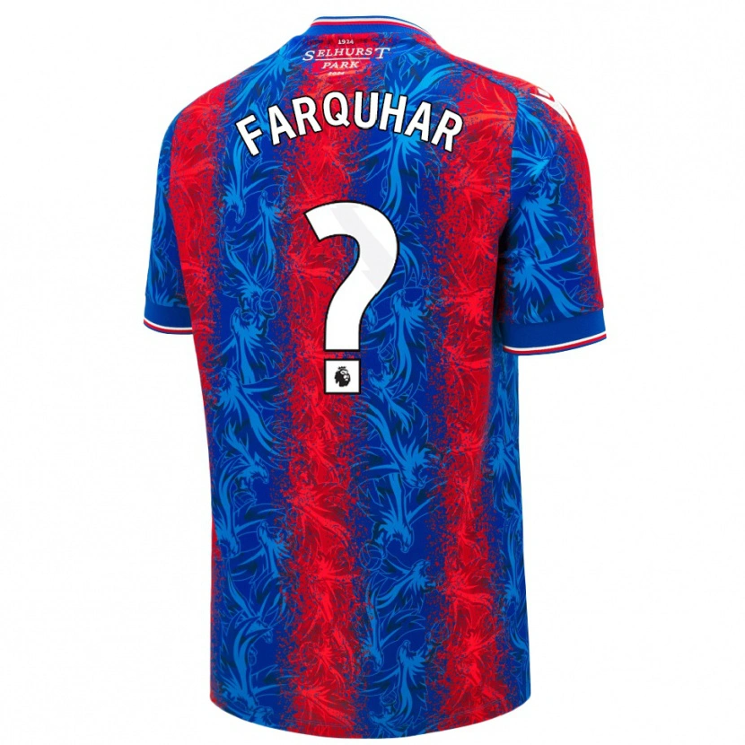 Danxen Niño Camiseta Craig Farquhar #0 Rayas Rojas Y Azules 1ª Equipación 2024/25 La Camisa México