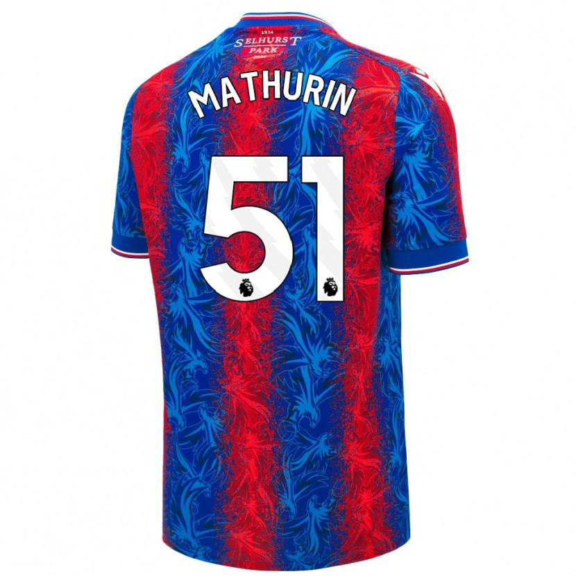 Danxen Niño Camiseta Roshaun Mathurin #51 Rayas Rojas Y Azules 1ª Equipación 2024/25 La Camisa México
